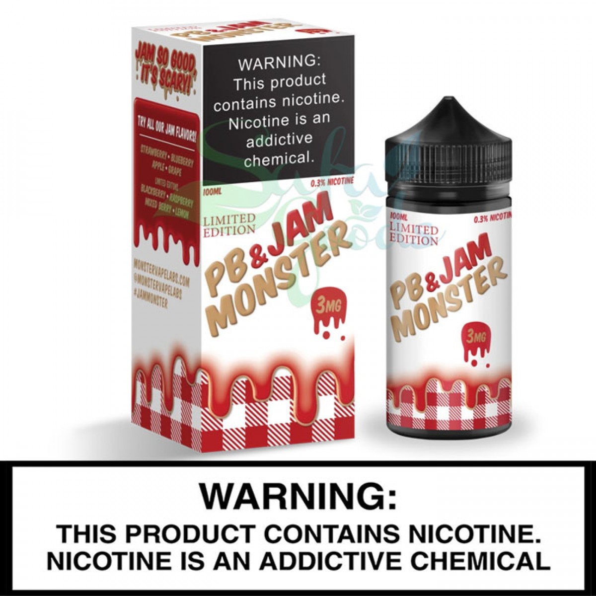 Monster Vape Labs | Jam Monster [Tobacco-Free Nicotine] | 100mL Freebase Bottles